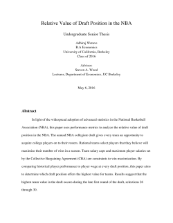 Relative Value of Draft Position in the NBA