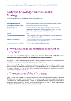 Knowledge Translation Strategy