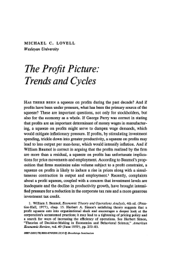 The Profit Picture: Trends and Cycles