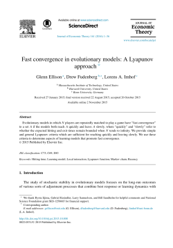 Fast convergence in evolutionary models: A