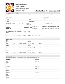 Previous Employment