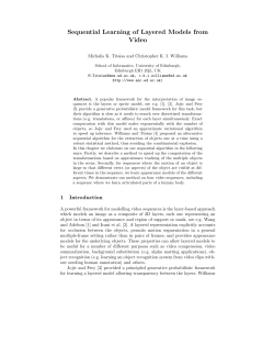 Sequential Learning of Layered Models from Video