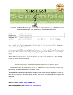 Golf Scramble Registration