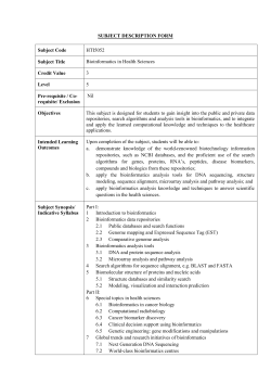 SUBJECT DESCRIPTION FORM Subject Code HTI5052 Subject