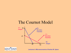 A`s Output B`s Output A`s Reaction Function