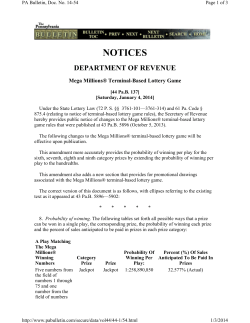 Complete Mega Millions Rules and Regulations.