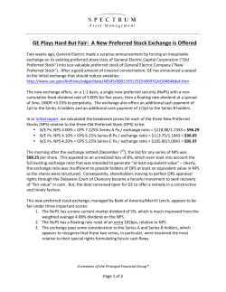 GE Plays Hard But Fair: A New Preferred Stock Exchange is Offered