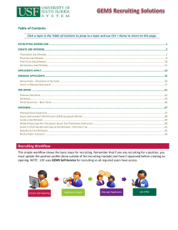 Careers@USF User Guide