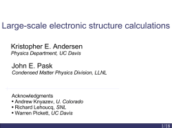 Large-scale electronic structure calculations