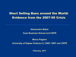 Presentation Slides for "Short-Selling Bans around the World