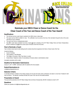 Nominate your HBCU Cheer or Dance Coach for the Cheer Coach