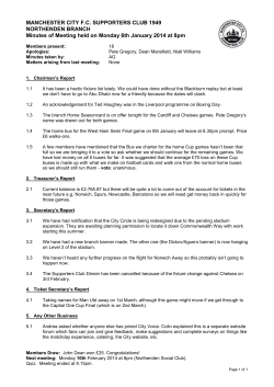 minutes from the agm