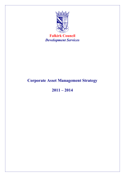 Corporate Asset Management Strategy 2011 &ndash; 2014