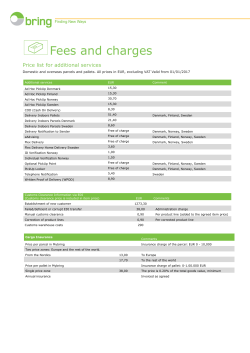 Fees and charges