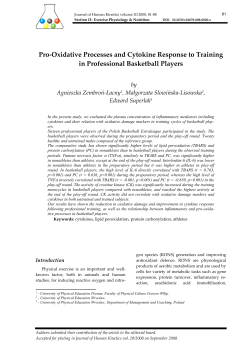 Pro-Oxidative Processes and Cytokine Response to