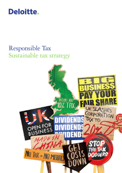 Responsible Tax Sustainable tax strategy