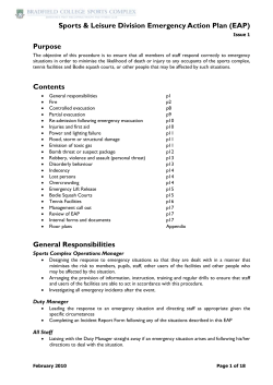 SD3.32 Emergency Action Plan (EAP)