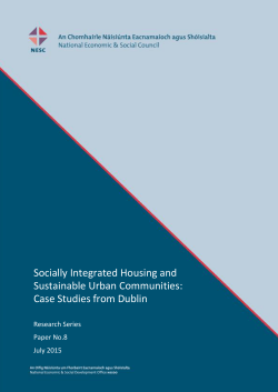 Socially Integrated Housing and Sustainable Urban Communities