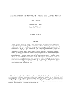 Provocation and the Strategy of Terrorist and Guerilla Attacks