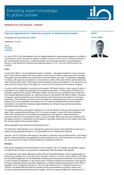 Discount agreements for medicinal products in reimbursement