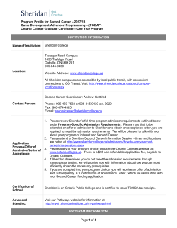 Program Profile for Second Career – 2017/18 Game Development