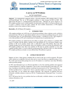A survey on NP Problems