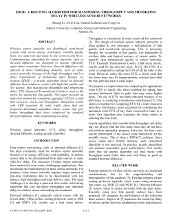 edge: a routing algorithm for maximizing throughput and minimizing