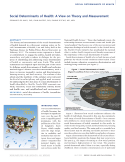 A View on Theory and Measurement