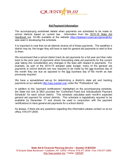 Aid Payment Information The accompanying