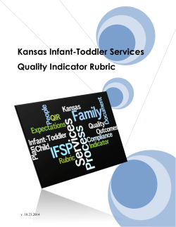 Quality Indicator Rubric - Kansas Infant