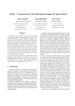 DARX - A Framework For The Fault-Tolerant Support Of Agent