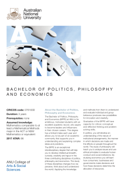 bachelor of politics, philosophy and economics