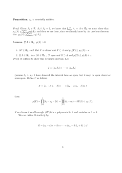 Proposition. &micro;L is countably additive. Proof. Given A , Ai &cap; Aj