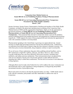 SB 442 / SB 445 - Connecticut State Medical Society