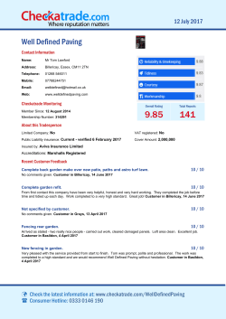 Checkatrade Report - Well Defined Paving