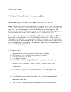 I Am A Church Member - CHAPTER 3