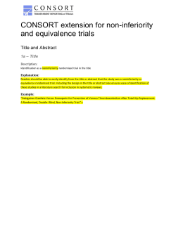 7a – Sample size - CONSORT Statement