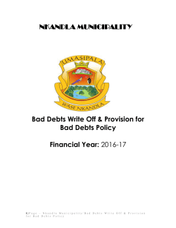 Bad Debts Write Off Provision of Bad Debts