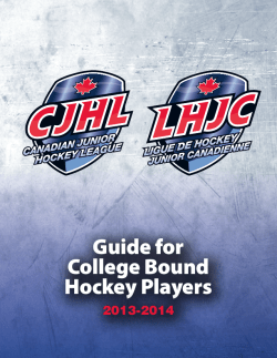 Guide for College Bound Hockey Players