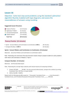 Grade 4 Mathematics Module 1, Topic E, Lesson 16