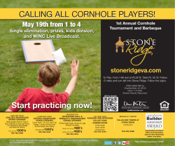 CALLING ALL CORNHOLE PLAYERS! Start