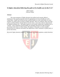 Is higher education following the path set by health care in the U.S.?