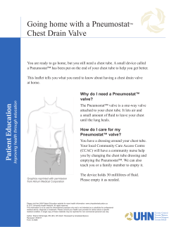 Going home with a Pneumostat™ Chest Drain Valve