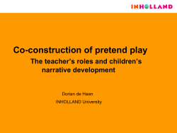 The Teacher`s Roles and Children`s Narrative Development, Dorian