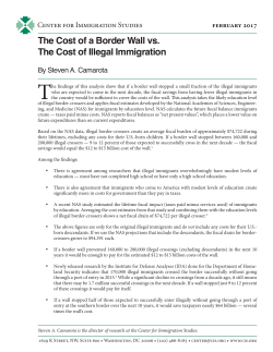 The Cost of a Border Wall vs. The Cost of Illegal Immigration