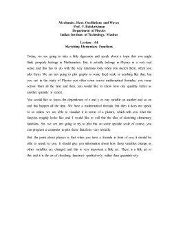 Mechanics, Heat, Oscillations and Waves Prof. V. Balakrishnan