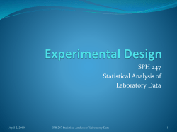 Experimental Design