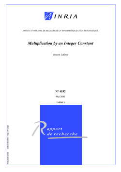 Multiplication by an Integer Constant