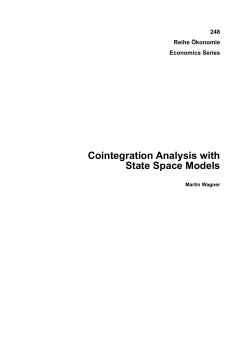 Cointegration Analysis with State Space Models