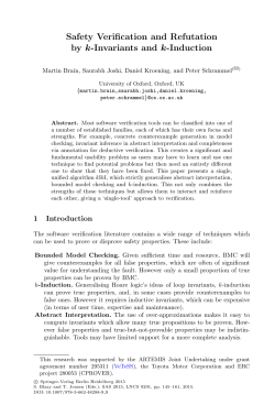 Safety Verification and Refutation by k-Invariants and k